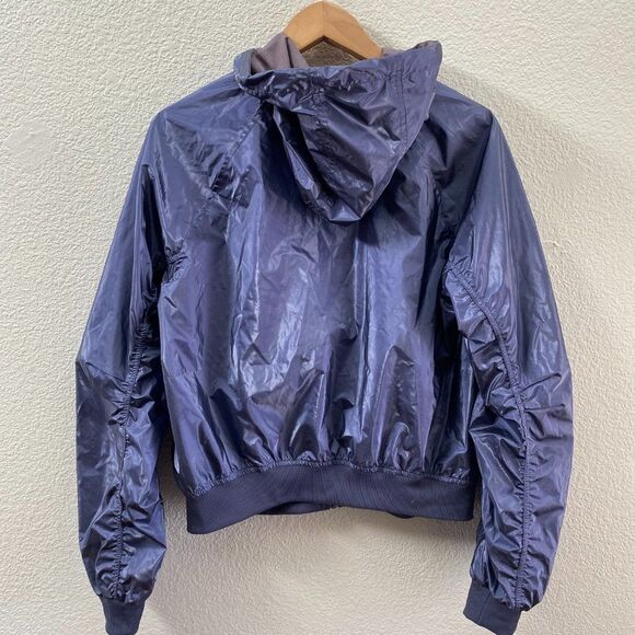 Fabletics Amara Shine Hoodie Jacket Reversible Blue Purple Medium - Picture 2 of 5